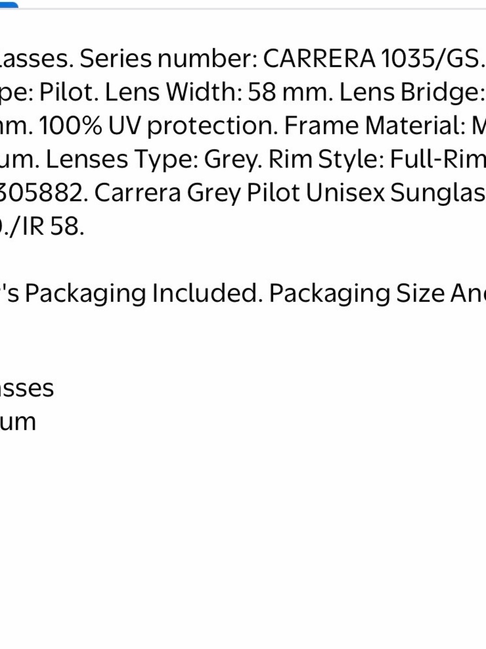 NWOT Carrera Unisex Hexagon 1035/GS Sunglasses in Titanium 58 17 145 - Picture 12 of 13